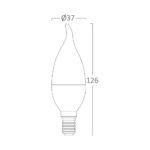 BRY-ADVANCE-5W-E14-C37T-4000K-LED BULB – Bild 3
