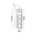 BRY-XLINE-3WAY-EU-3x1,5mm2-1,5M-EXT.SOCKET – Bild 7