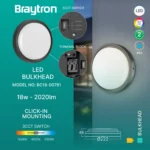 LED Außenlampe Bulkhead 18w  2020lm  3 CCT IP65 - Ø 222 mm x H  48 mm  - Schwarz – Bild 6