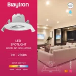 LED Einbauspot 3CCT 85mm ( Loch 70mm ) - Fest - IP54 - 630lm 7w - Weiß – Bild 7
