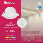 LED Einbauspot 3CCT 90mm ( Loch 70mm ) - Fest - IP54 - 820lm 9w - Weiß – Bild 6