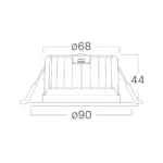 LED Einbauspot 3CCT 90mm ( Loch 70mm ) - Fest - IP54 - 820lm 9w - Weiß – Bild 5