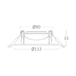 LED Einbauspot 3CCT 112mm ( Loch 90mm ) - Fest - IP20 - 770lm 10w - Weiß – Bild 7