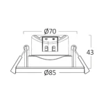 LED Einbauspot - 85 mm - SPOT LED G3 – 7W – Dimmbar – Weiß – Bild 6