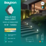 LED Außenwandlampe - Walls G2 - 1450 lm 15w - IP 65  - Schwarz – Bild 6