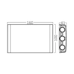 LED Außenwandlampe Vector 6 -  B160mm x H100mm x D41mm - 3 CCT - 6x1w 480lm - IP 65  -  Anthrazit – Bild 6