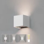 LED Außenwandlampe Vekta -  B100mm x H100mm x D100mm  - 1xG9 Max.10W  - IP 54  -  Wieß - Aluminium – Bild 4