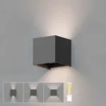 LED Außenwandlampe Vekta -  B100mm x H100mm x D100mm  - 1xG9 Max.10W  - IP 54  -  Anthrazit - Aluminium – Bild 4