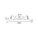 LED Einbauspot 3CCT 85mm ( Loch 70mm ) - Fest - IP40 - 220lm 3w - Schwarz – Bild 6