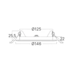 LED Einbauspot BRY-SMD CRP – 9W – Rund – Weiß – 3000K – Bild 6