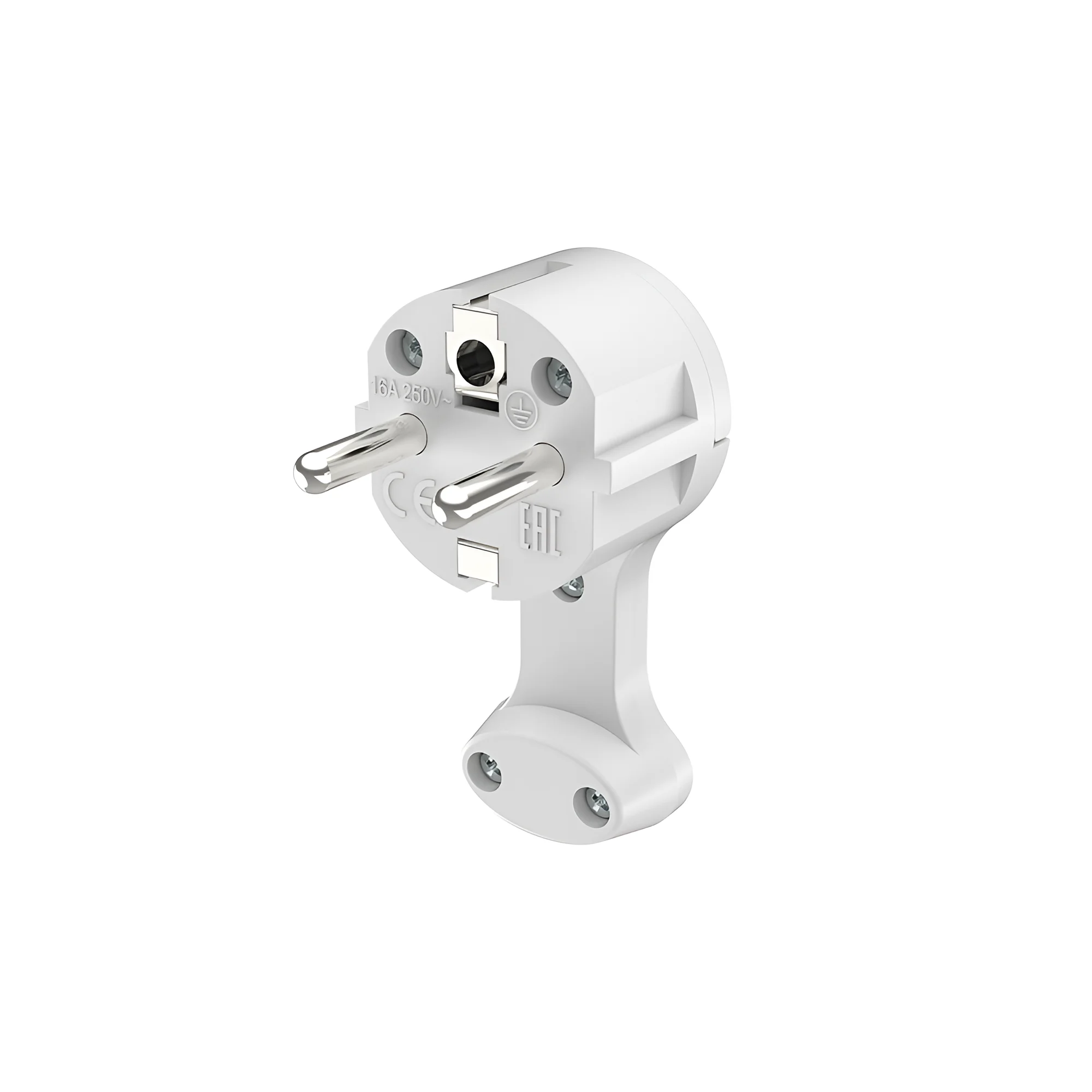 BY74-00006-3 Schutzkontakt- Kabelstecker flach – Geerdeter Netzstecker 16A , 230V – Bild 1