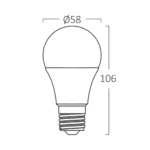 LED Glühbirne / Lampe - E27 9W - IP20 – A60 LED Birne 806lm – 6500K Tageslichtweiß  – 10er Pack – Bild 2