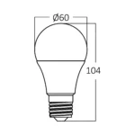 LED Glühbirne / Lampe - E27 9W - Dimmbar – A60 LED Birne 806lm – Warmweiß 3000K  – 10er Pack – Bild 2
