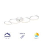 Nela SR1 LED Deckenleuchte – Rund - Dimmbar & 3CCT – 60W – Mit Fernbedienung  – Weiß