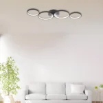 Nela SR1 LED Deckenleuchte – Rund - Dimmbar & 3CCT – 60W – Mit Fernbedienung  – Schwarz – Bild 4