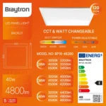 LED Panel – 40W – 620 × 620 mm – Lichtfarbe einstellbar 3CCT ( 3000/4000/6000 K ) - IP 20 – Weiß – Bild 6