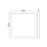 LED Panel – 40W – 620 × 620 mm – Lichtfarbe einstellbar 3CCT ( 3000/4000/6000 K ) - IP 20 – Weiß – Bild 5