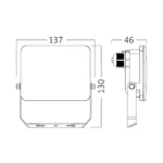 LED Außenstrahler 20W – Flutlichtstrahler - IP65 - 1900lm -  3CCT Farbtemperatur (3000K/4000K/6500K) – Bild 3