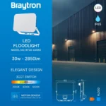 LED Außenstrahler 30W mit Bewegungsmelder – Flutlichtstrahler - IP65 - 2850lm -  3CCT Farbtemperatur (3000K/4000K/6500K) – Bild 5