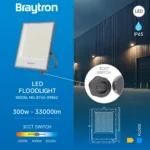 LED Strahler  - 300W - 33000lm – Außenstrahler IP65 – 3CCT Farbwahl –  Fluter Flutlicht - Anthrazit ( Grau ) – Bild 5