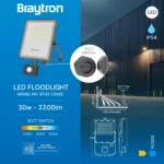 LED Strahler mit Bewegungsmelder und Dämmerungssensor - 30W , 3300lm – Außenstrahler IP54 – 3CCT Farbwahl –  für Garten, Hof, Einfahrt & Baustelle - Anthrazit – Bild 5